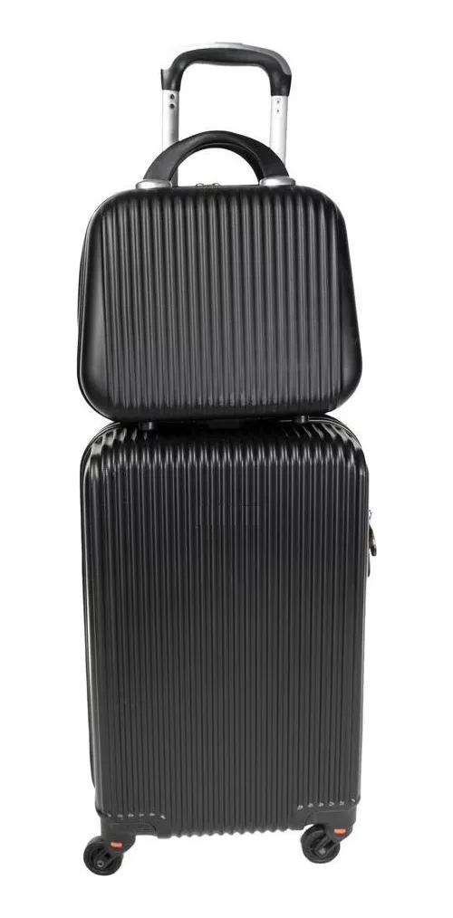 Mala De Viagem Grande 32kg + Frasqueira C Abs Rodinhas 360°