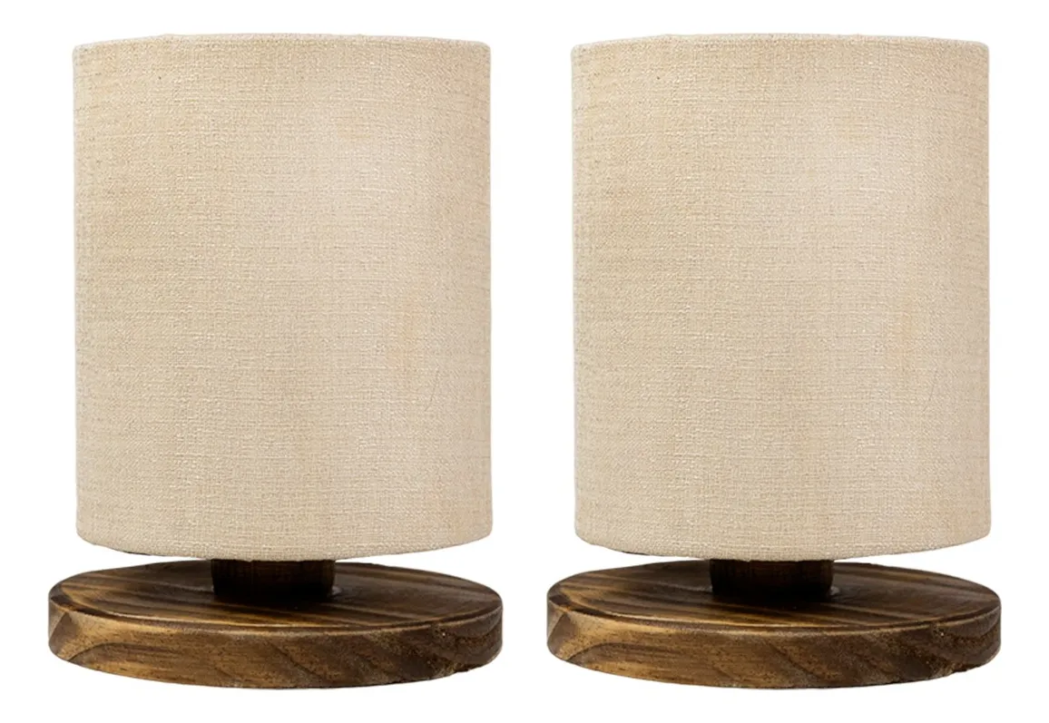 Kit 2 Abajur Decoração Conforto Visual Leitura Minimalista