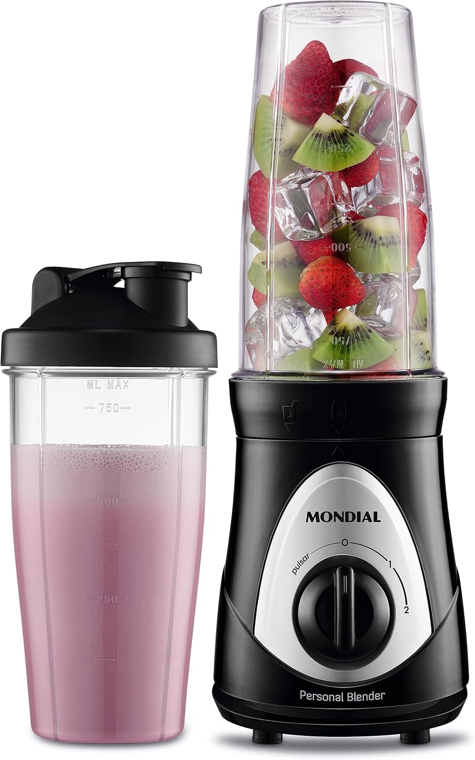 Personal Blender, Mondial, Preto/Prata, 300W, 220V - DG-01