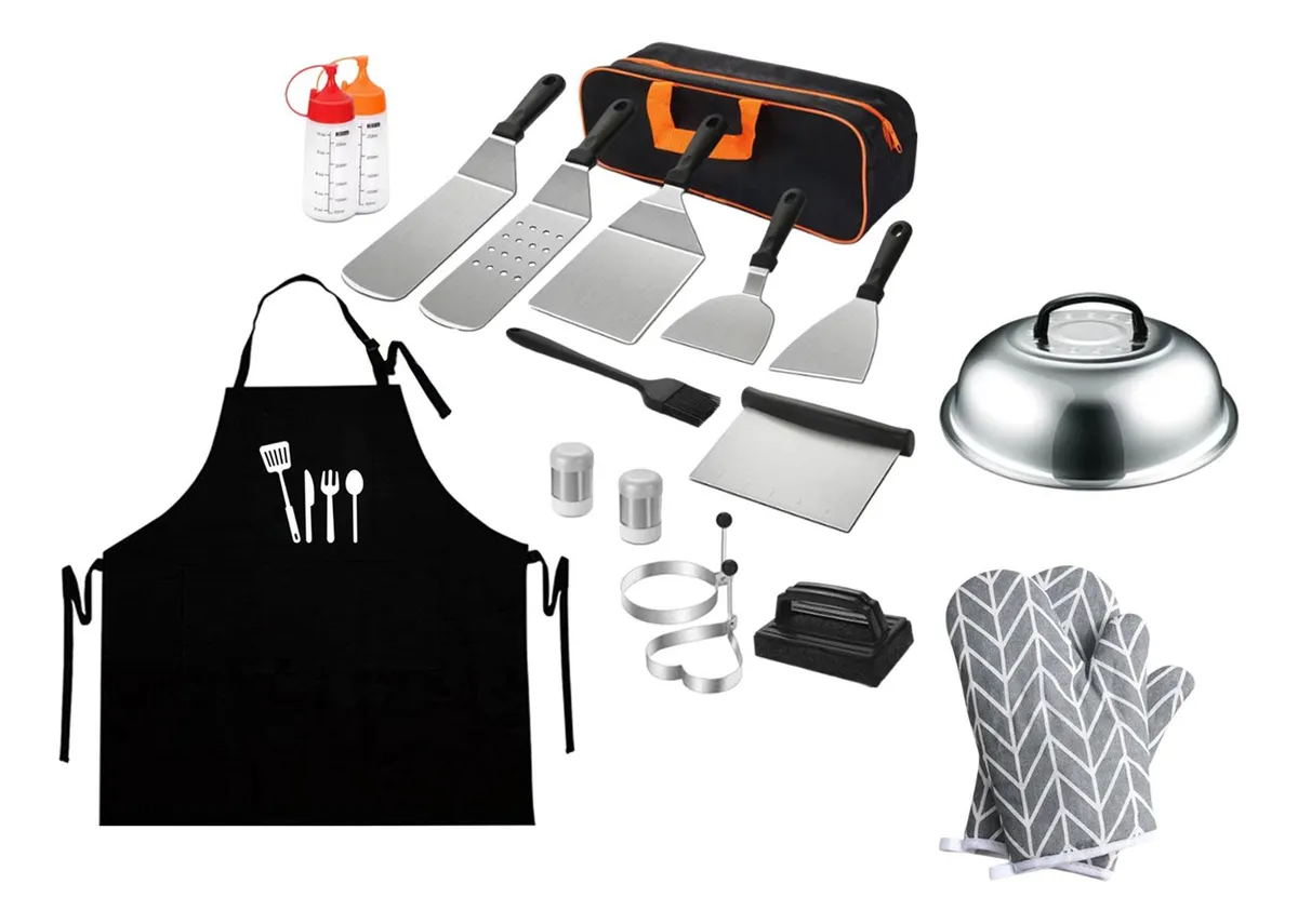 18 Peças De Acessórios Para Grelha, Conjunto Superior